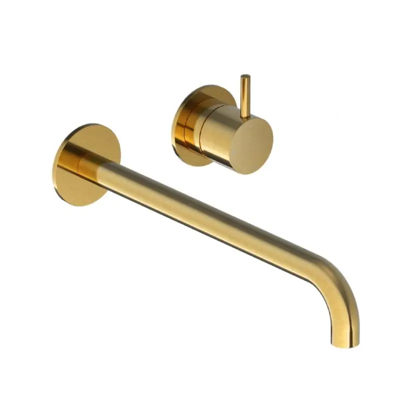 Afbouwdeel – Inbouw wastafelmengkraan met 3 + 3 inbouwsysteem en 25 cm uitloop BBP PVD CB005EXT25BBP Nu Kopen