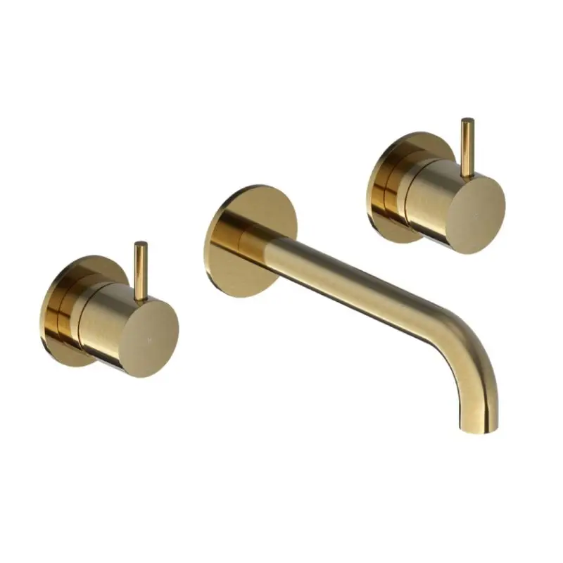 Afbouwdeel – Inbouw wastafelmengkraan 3 gats met inbouwbrug en 18 cm uitloop BB – Living Colours vormen een Poetsbaar patina CB005TEXT18BB Hete Deal