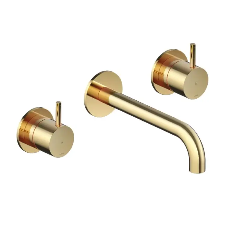 Afbouwdeel – Inbouw wastafelmengkraan 3 gats met inbouwbrug en 18 cm uitloop NB– Living Colours vormen een Poetsbaar patina CB005TEXT18NB Betaalbaar