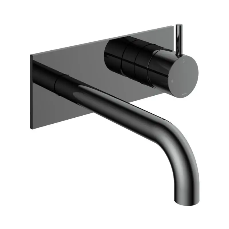 Afbouwdeel – Inbouw wastafelmengkraan met achterplaat en 3 + 3 inbouwsysteem en 18 cm uitloop BK CB006EXT18BK Korting