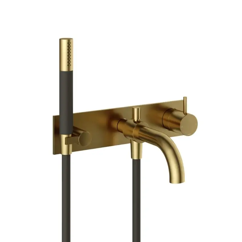 Hoge Kwaliteit Hotbath Afbouwdeel – Inbouw douche/badmengkraan, automatische omstelinrichting met doucheslang en handdouche BBP PVD CB026EXTBBP
