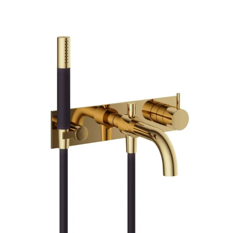 Hotbath Afbouwdeel – Inbouw douche/badmengkraan, automatische omstelinrichting met doucheslang en handdouche NBP PVD CB026EXTNBP Superprijs