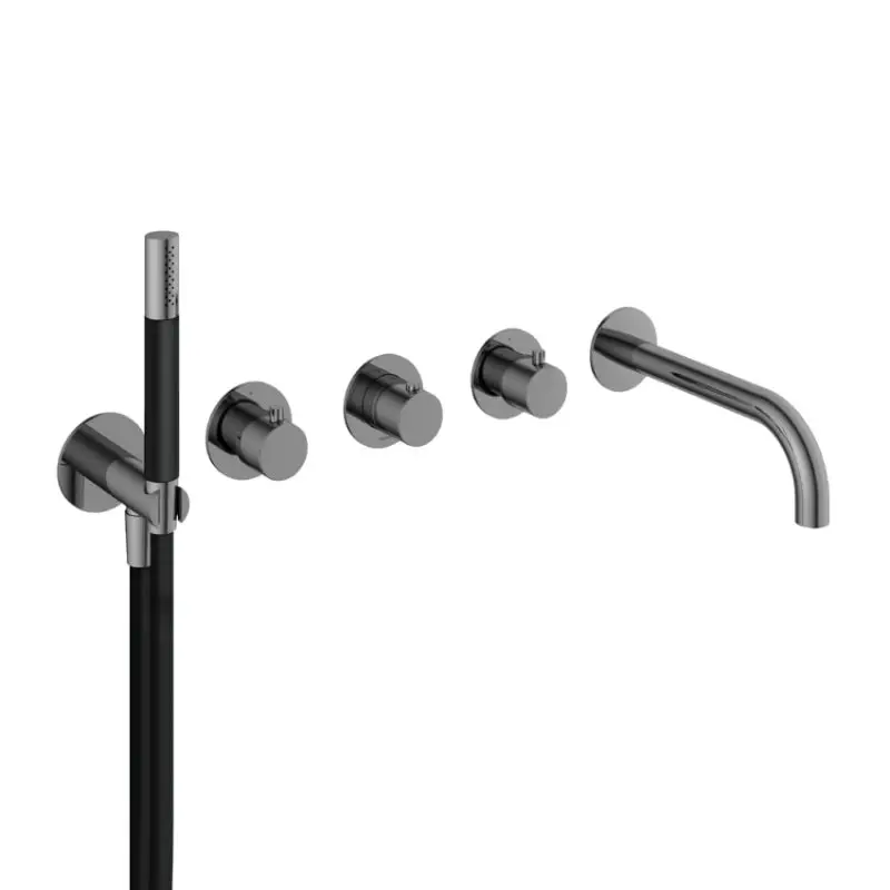 Shop Nu Hotbath Afbouwdeel – Inbouw bad thermostaat met 2 stopkranen met uitloop BK CB7072EXTBK