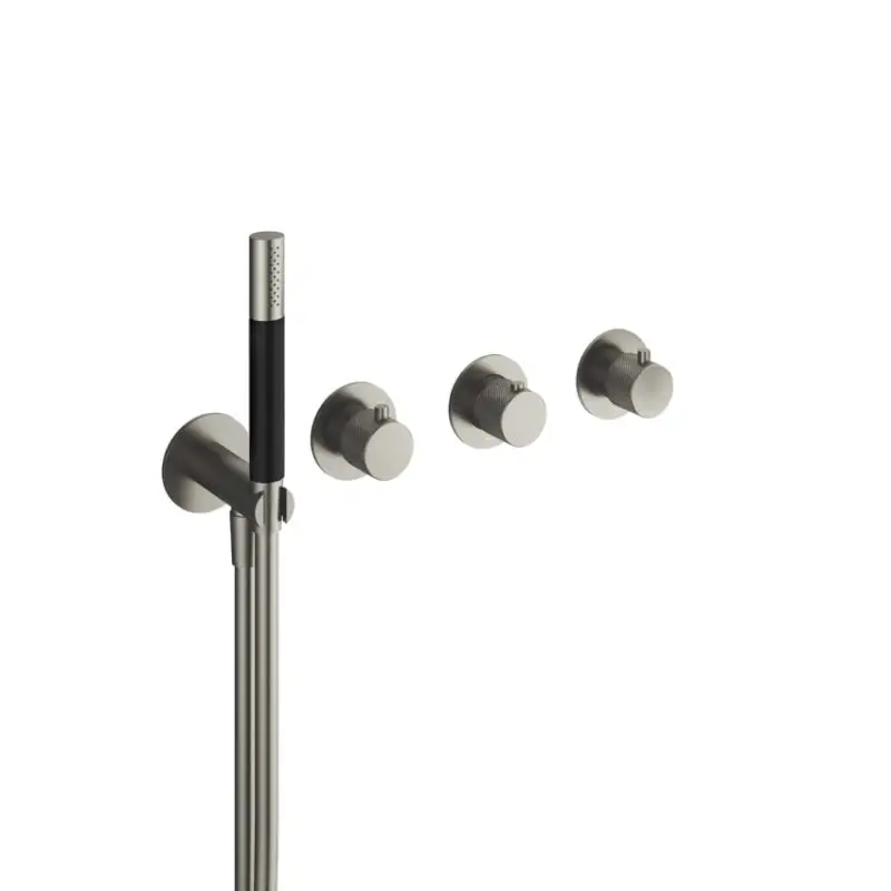 Afbouwdeel Bad/Douche thermostaat met 2 stopkranen, handdouche en doucheslang BBP PVD CX7071EXTGN Populair