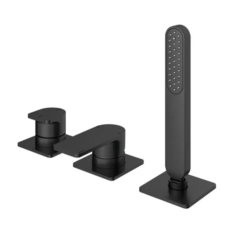 Speciale Aanbieding Hotbath Badrandcombinatie één hendel mengkraan zonder uitloop met 2-weg omstel BGP PVD GL075BGP