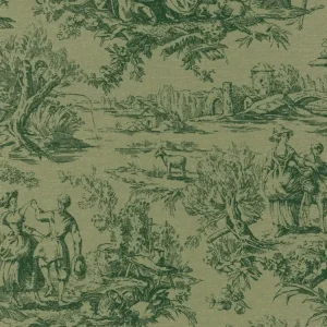 Little Greene Lovers' Toile - Dark Brunswick Green Shop Nu