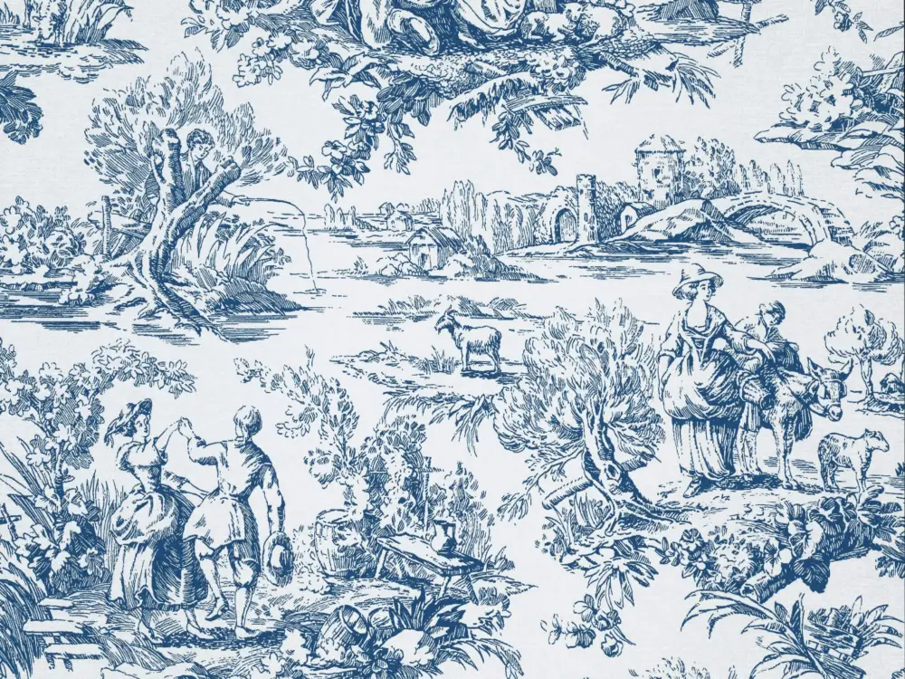 Little Greene Lovers' Toile - Mazarine Betrouwbaar