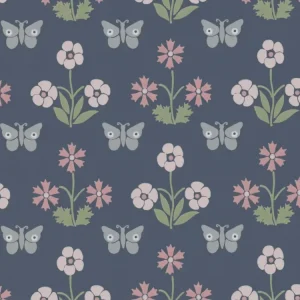 Alleen Vandaag Little Greene Burges Butterfly - Hicks' Blue