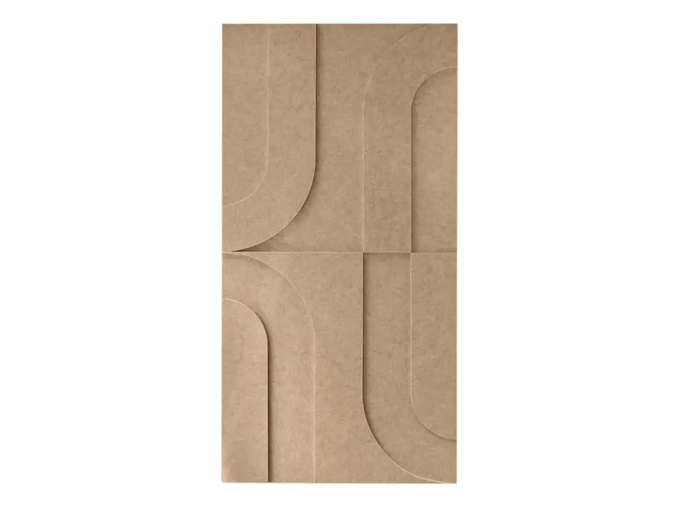 Seizoensaanbieding Maeven Art akoestische 3D panelen Maya I - Sand (set van 2)