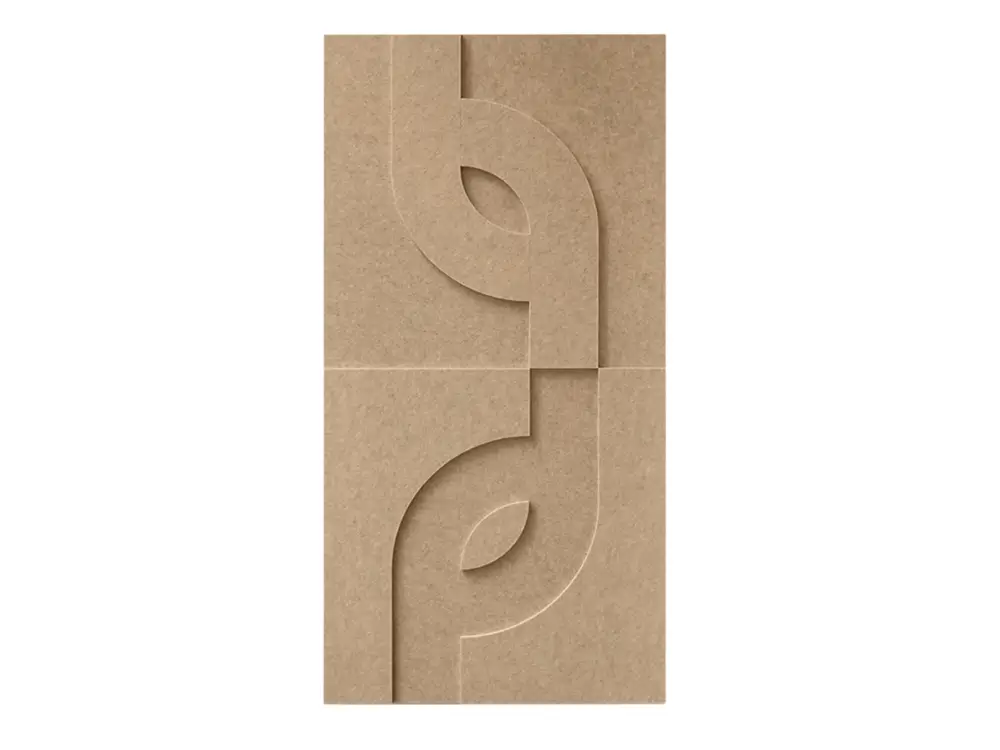 Maeven Art akoestische 3D panelen Maya V - Sand (set van 2) Rechtstreeks Van De Fabrikant