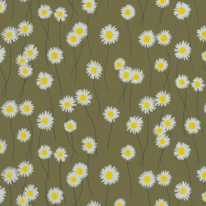 Fabrieksprijs Little Greene Moon Daisies - Olive Colour