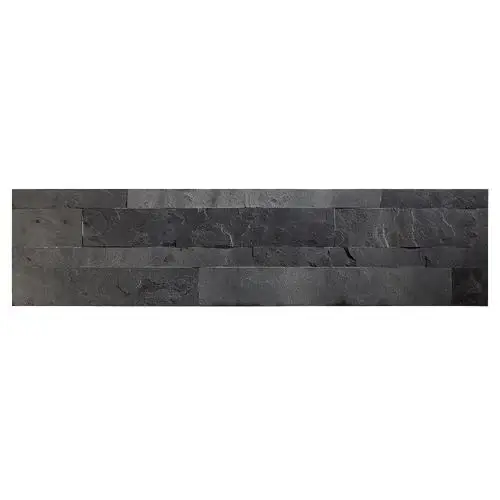 Exclusieve Aanbieding Zelfklevende Steenstrip Natuursteen Black Carbon Zwart