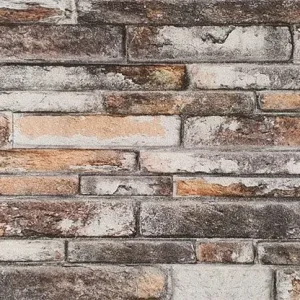 Koopje Baksteenstrip 3D Wandpaneel EPS Steenlook Koffie Thin Stone 8 - Isolerend - Voor binnen/buiten - 100x50x2cm - 7289