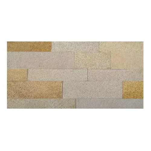 Hete Deal Zelfklevende Steenstrip Natuursteen XL Melow Sand Stone - Reliëf - 30x60x0, 2-0, 4cm OUTLET