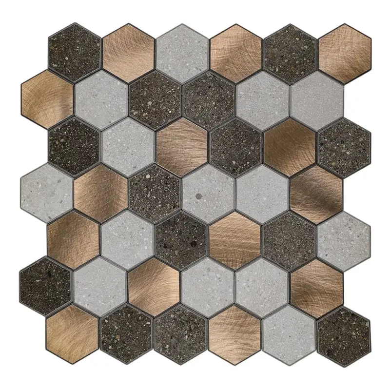 Bestseller Zelfklevende Mozaïek Steenstrip Hexagon Medium Stone