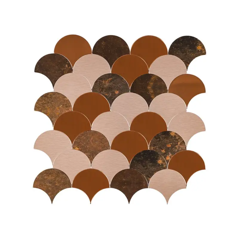 Zelfklevende Mozaïek Steenstrip Visschub Gold Mix Exclusieve Aanbieding