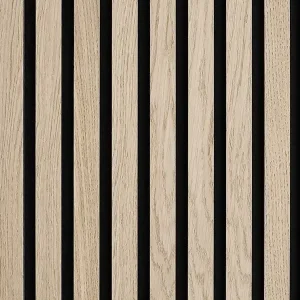 Weekendaanbieding Akoestisch Paneel Hout Naturel Japandi Eiken met Zwart Vilt