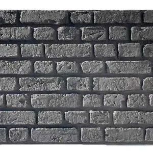 Superprijs Baksteenstrip 3D Wandpaneel Naadloos XL PU Ladrillo Vintage Nero Antraciet
