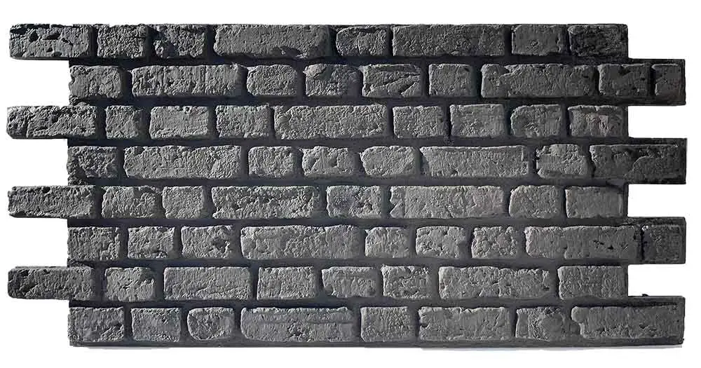 Superprijs Baksteenstrip 3D Wandpaneel Naadloos XL PU Ladrillo Vintage Nero Antraciet