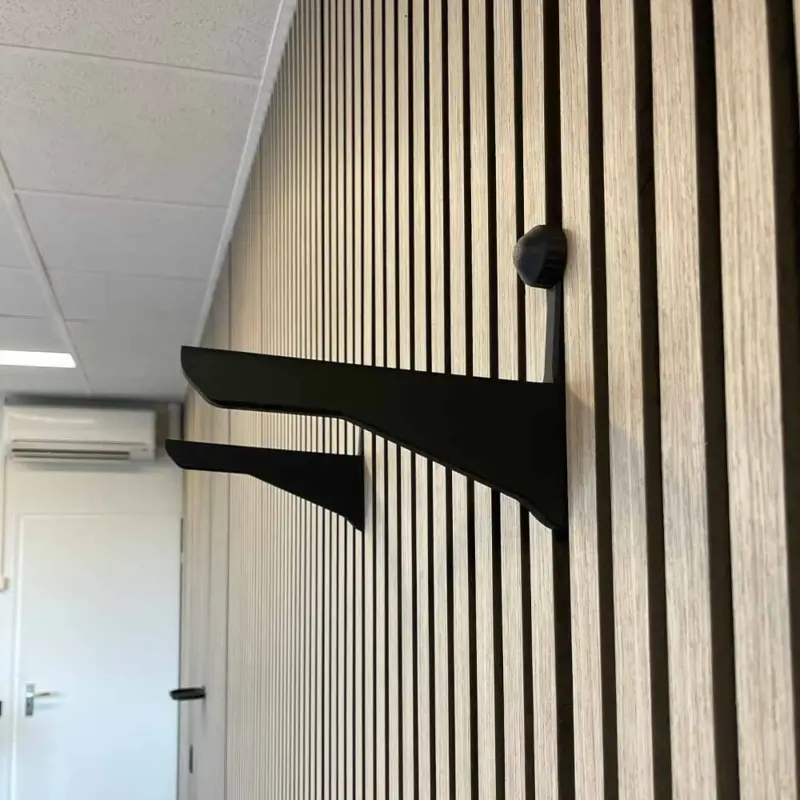 Gereduceerde Prijs Aku WallClip Wandplank Houders Zwart - Set van 2