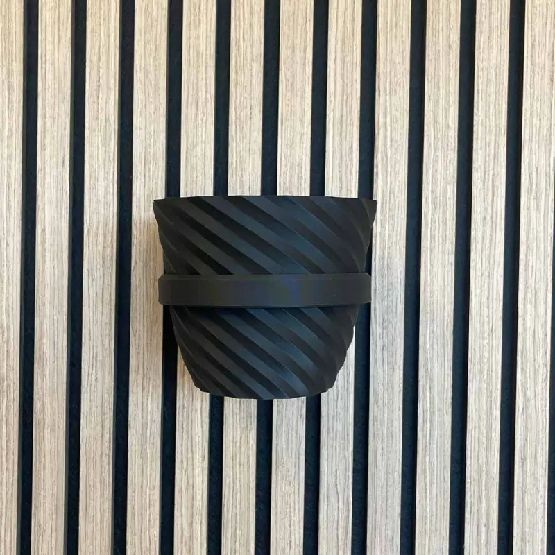 Rechtstreeks Van De Fabrikant Aku WallClip Set Plantenbeugel met Plantenpot Groot Zwart