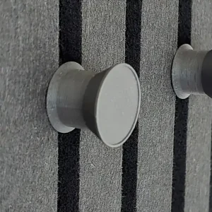 Goedkoop Aku WallClip Wandknop Katoen Wit