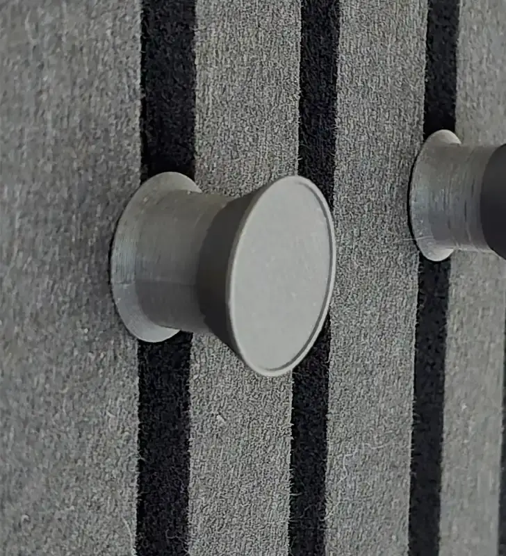 Goedkoop Aku WallClip Wandknop Katoen Wit