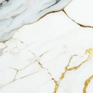 Nu Kopen PVC Marmer Plaat Hoogglans Carrara Gold Wit