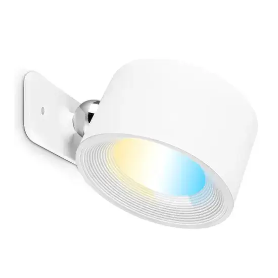 Speciale Aanbieding Oplaadbare 360掳 Draaibare Wandlamp Rond Wit
