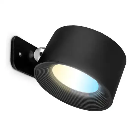 Oplaadbare 360掳 Draaibare Wandlamp Rond Zwart Shop Nu