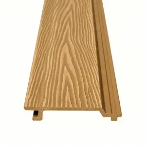 Kunststof Gevelbekleding Composiet - Shiplap Rabatdeel Dubbel Naturel Eiken Uitverkoop
