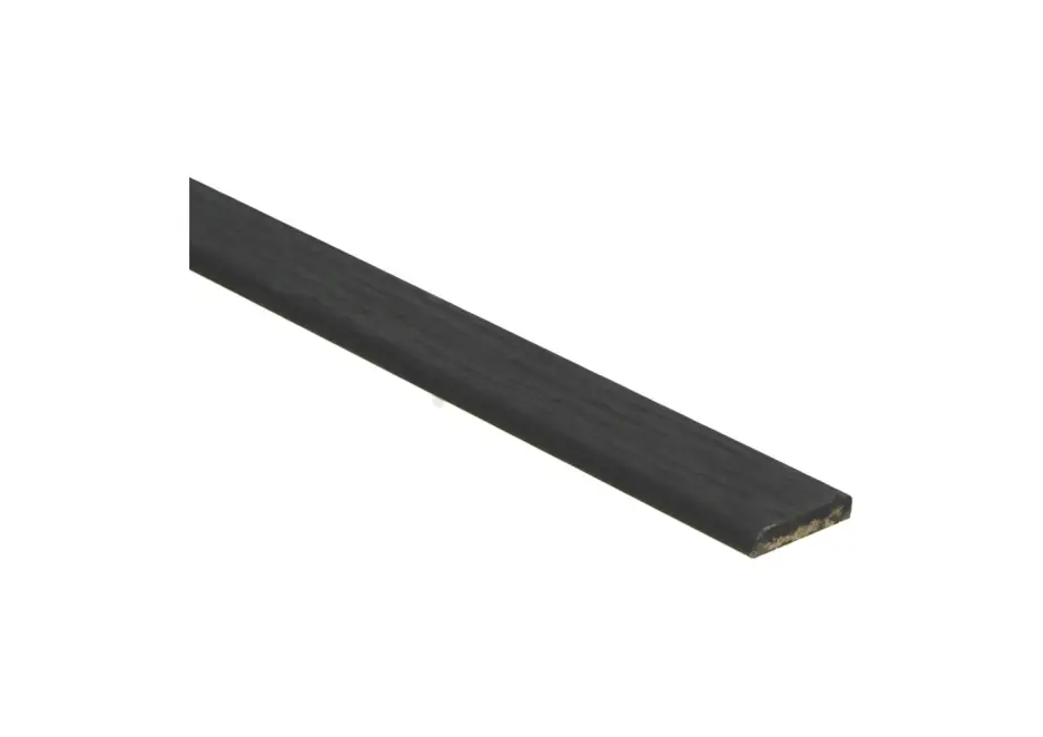 Afwerklijst 6x28mm Massief Eiken Dekkend Zwart Geolied Uitverkoop