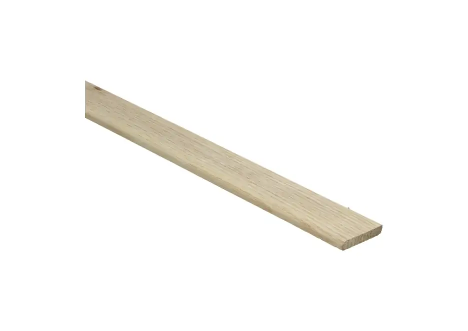 Afwerklijst 6x28mm Massief Essen Onbewerkt Gecertificeerd