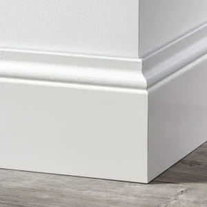 MDF Romantische Plint 150x18mm Wit Voorgelakt RAL 9010 Direct Verzonden