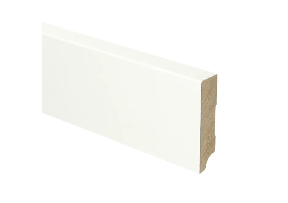 Merkproduct Whiteline MDF plint 70x18mm Wit Gefolied