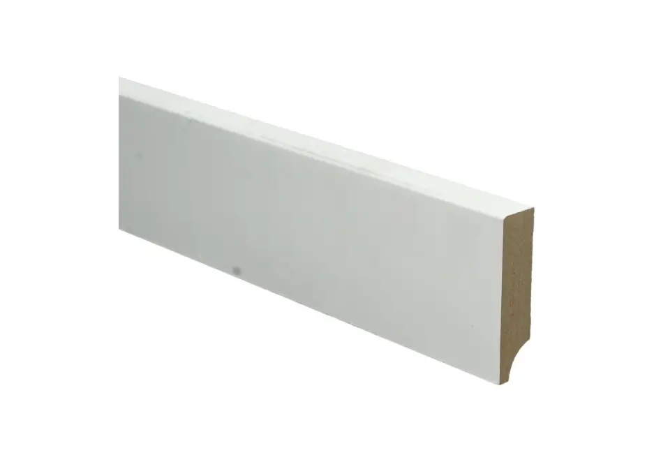 Actieprijs Budget Line MDF Plint 70x18mm Wit Gegrond