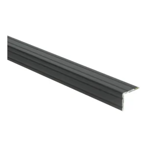 Duo-hoeklijnprofiel Zelfklevend 24.5 x 30mm Zwart - 300cm Laatste Kans