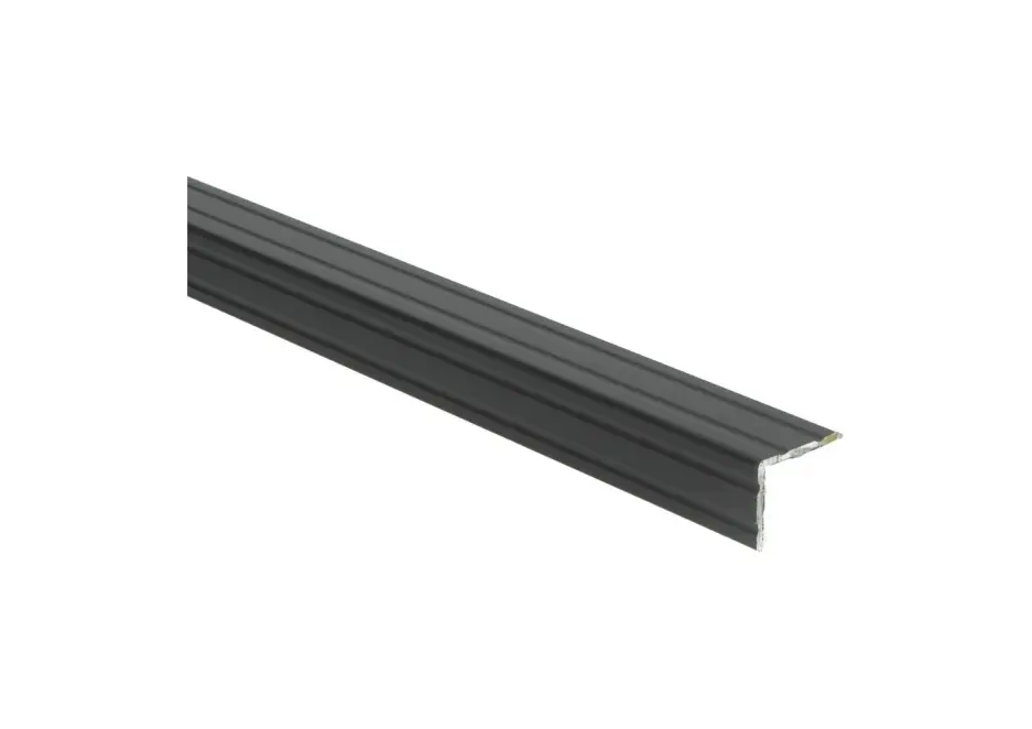 Duo-hoeklijnprofiel Zelfklevend 24.5 x 30mm Zwart - 300cm Laatste Kans