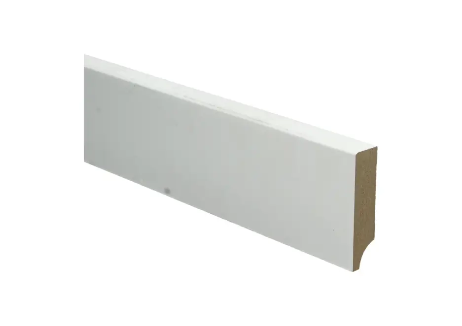 Beperkte Voorraad Budget Line MDF Plint 70x15mm Wit Gegrond
