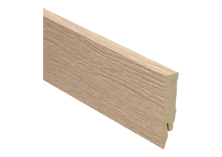 Goedkoop MDF Rechte Folieplint 70x14mm Eiken Wit