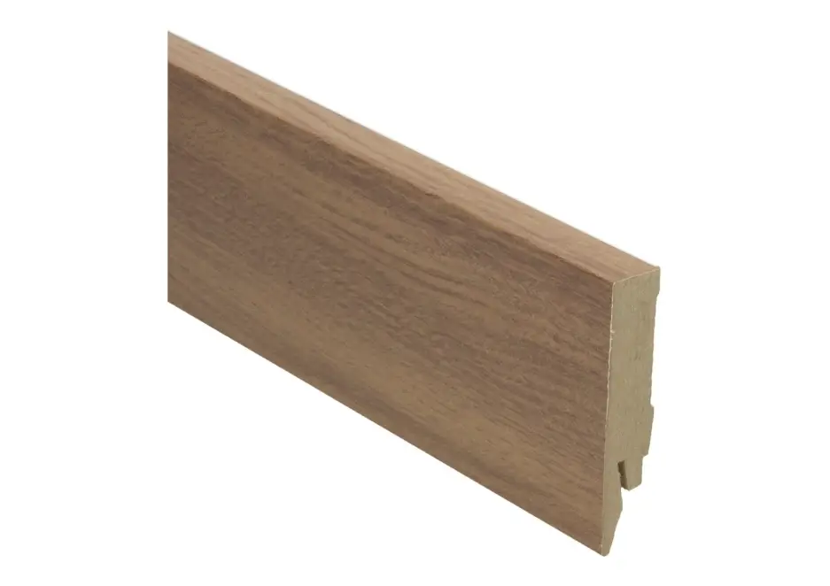 MDF Rechte Folieplint 70x14mm Eiken Donker Geolied Veilige Betaling