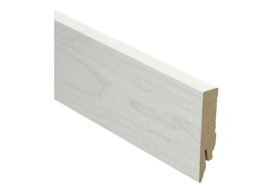 Laatste Versie MDF Rechte Folieplint 70x14mm Elzen Wit