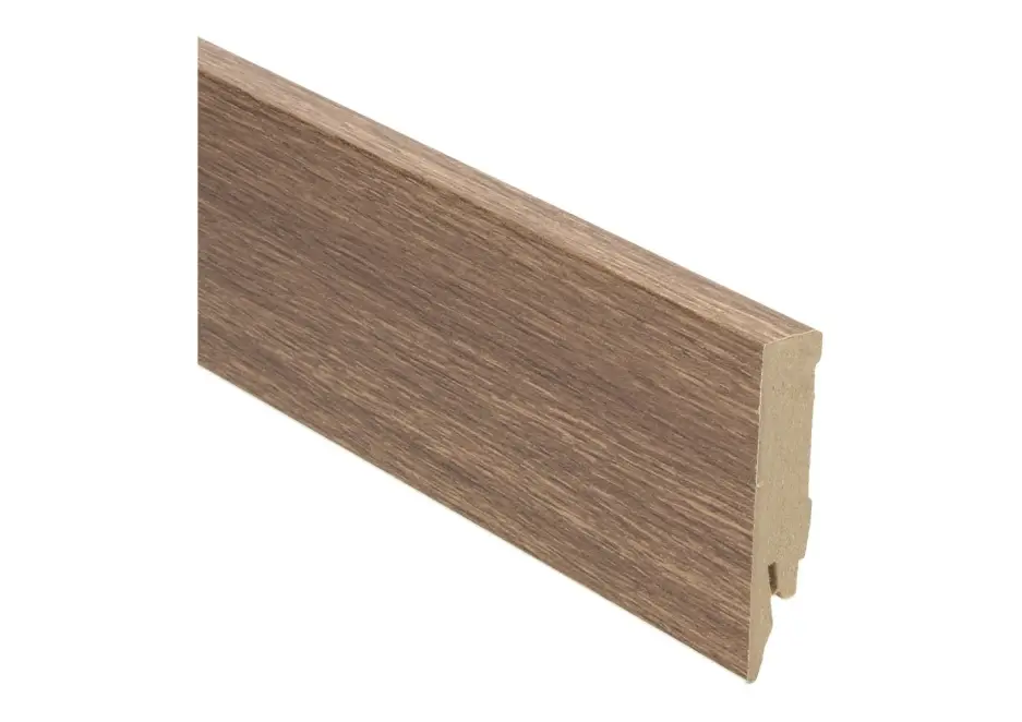MDF Rechte Folieplint 70x14mm Afzelia Gebleekt Direct Verzonden