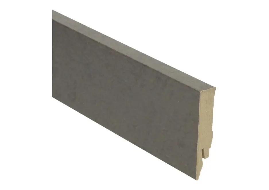 Meest Verkocht MDF Rechte Folieplint 70x14mm Beton Gepolijst Donker