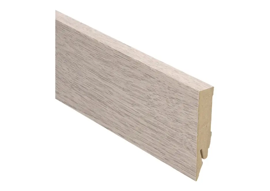 Voordeelprijs MDF Rechte Folieplint 70x14mm Eiken Wit Gerookt Mat