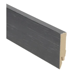 MDF Rechte Folieplint 70x14mm Trendy Zwart Laatste Kans