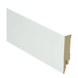 MDF Rechte Folieplint 70x14mm Hoogglans Wit Beperkt Aanbod