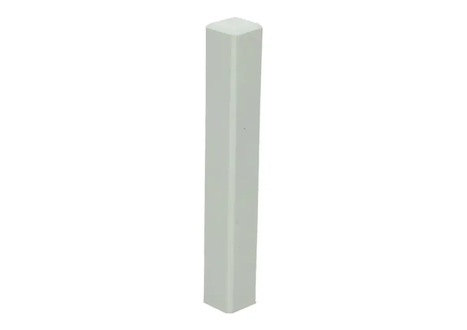Hoek- en Eindstuk t.b.v. MDF Plint 120x15 Wit RAL9010 Beperkt Aanbod
