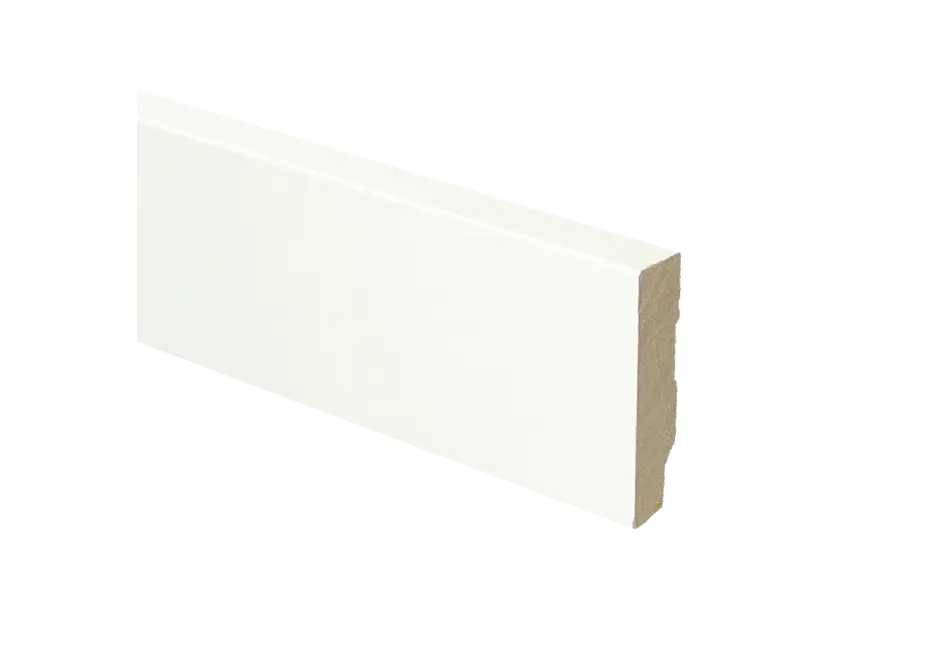 Weekendaanbieding Whiteline MDF plint 60x15mm Wit Gefolied