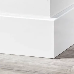 MDF Moderne Plint 150x12mm Wit Voorgelakt RAL 9010 Merkproduct